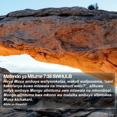 Matendo ya Mitume 7:35 SWHULB Bible Verse Image