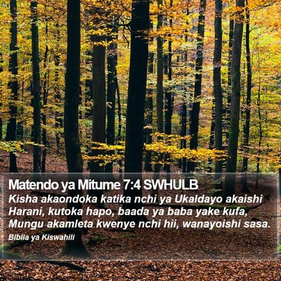 Matendo ya Mitume 7:4 SWHULB Bible Verse Image