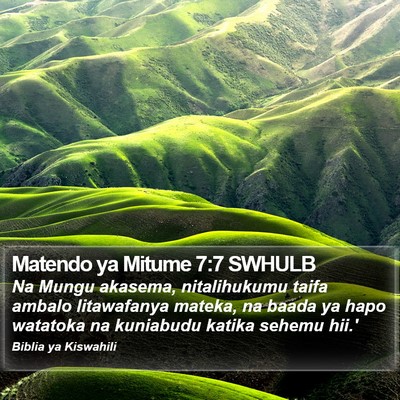 Matendo ya Mitume 7:7 SWHULB Bible Verse Image