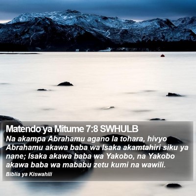 Matendo ya Mitume 7:8 SWHULB Bible Verse Image