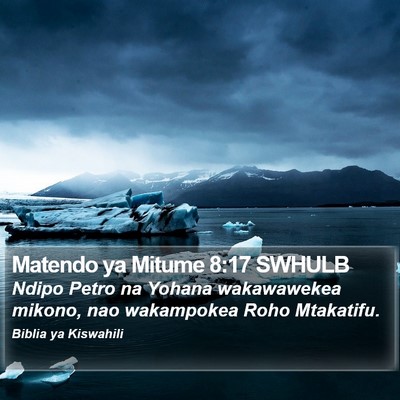 Matendo ya Mitume 8:17 SWHULB Bible Verse Image