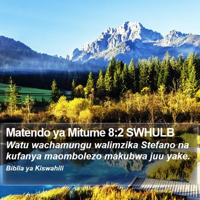 Matendo ya Mitume 8:2 SWHULB Bible Verse Image