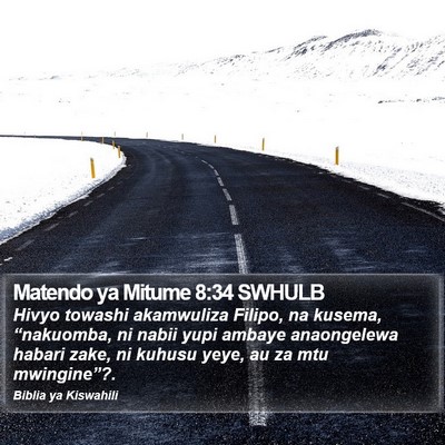 Matendo ya Mitume 8:34 SWHULB Bible Verse Image