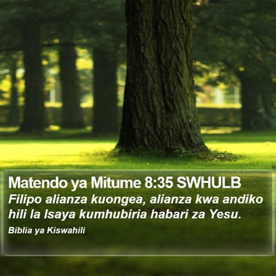 Matendo ya Mitume 8:35 SWHULB Bible Verse Image