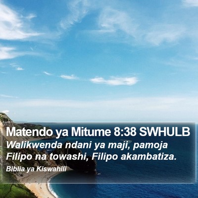 Matendo ya Mitume 8:38 SWHULB Bible Verse Image