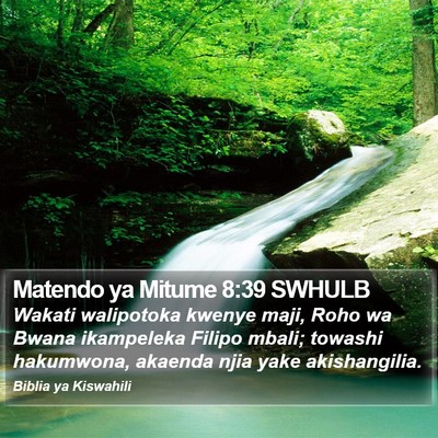 Matendo ya Mitume 8:39 SWHULB Bible Verse Image