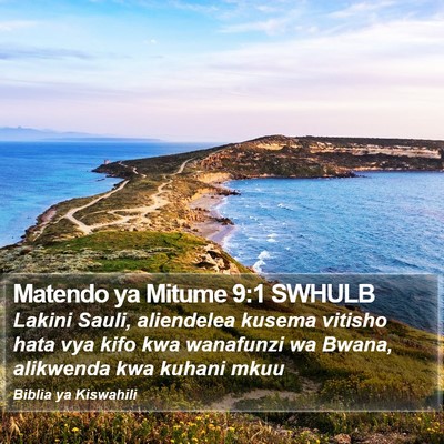 Matendo ya Mitume 9:1 SWHULB Bible Verse Image