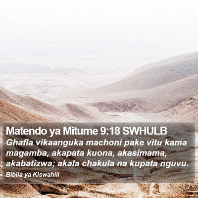 Matendo ya Mitume 9:18 SWHULB Bible Verse Image