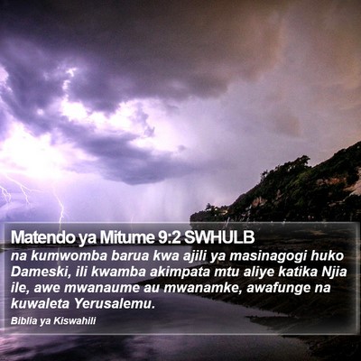 Matendo ya Mitume 9:2 SWHULB Bible Verse Image