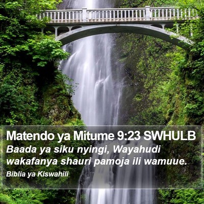 Matendo ya Mitume 9:23 SWHULB Bible Verse Image