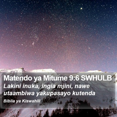 Matendo ya Mitume 9:6 SWHULB Bible Verse Image