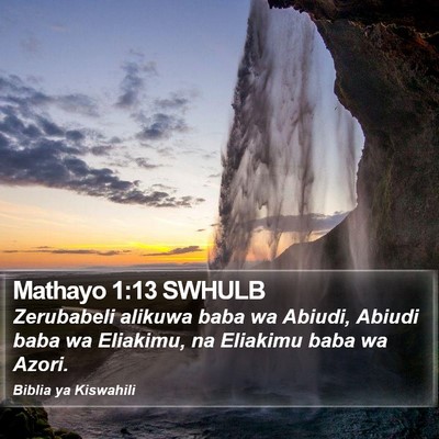 Mathayo 1:13 SWHULB Bible Verse Image