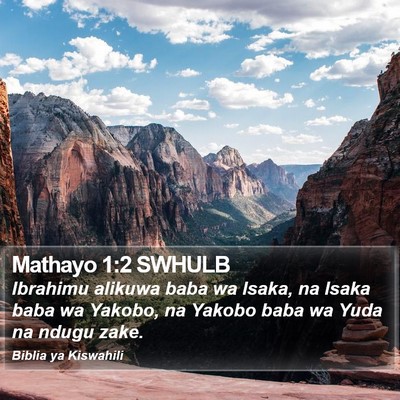 Mathayo 1:2 SWHULB Bible Verse Image