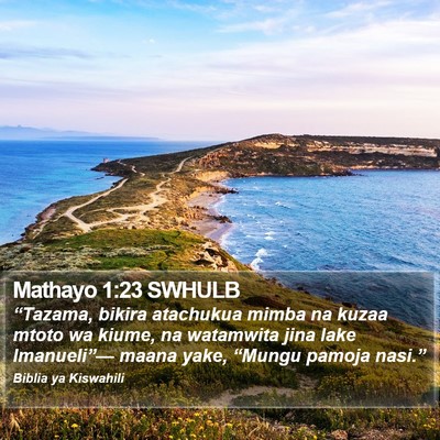 Mathayo 1:23 SWHULB Bible Verse Image