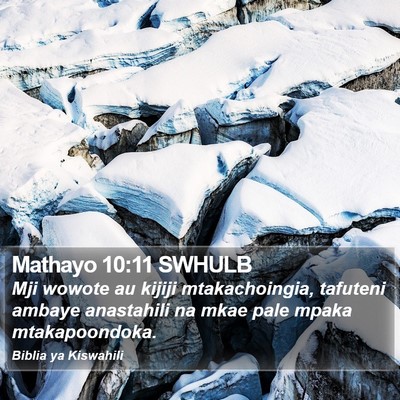 Mathayo 10:11 SWHULB Bible Verse Image