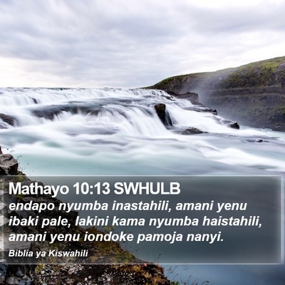 Mathayo 10:13 SWHULB Bible Verse Image