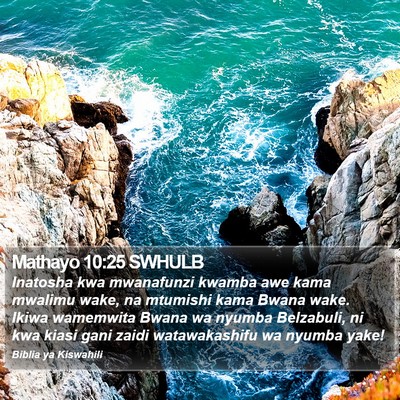 Mathayo 10:25 SWHULB Bible Verse Image