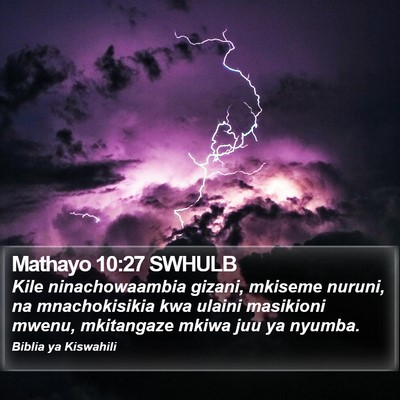 Mathayo 10:27 SWHULB Bible Verse Image