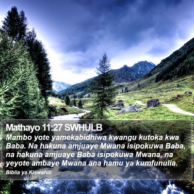 Mathayo 11:27 SWHULB Bible Verse Image