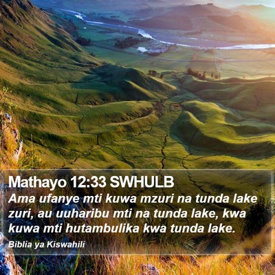 Mathayo 12:33 SWHULB Bible Verse Image