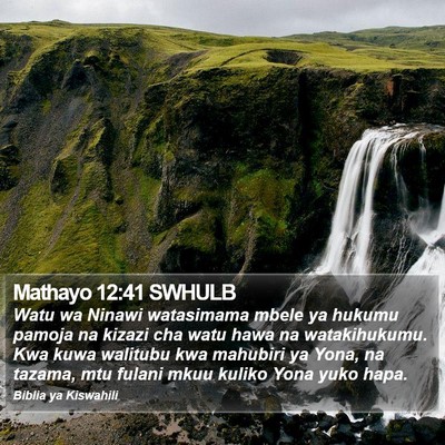 Mathayo 12:41 SWHULB Bible Verse Image