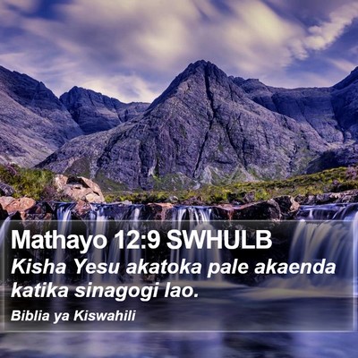 Mathayo 12:9 SWHULB Bible Verse Image