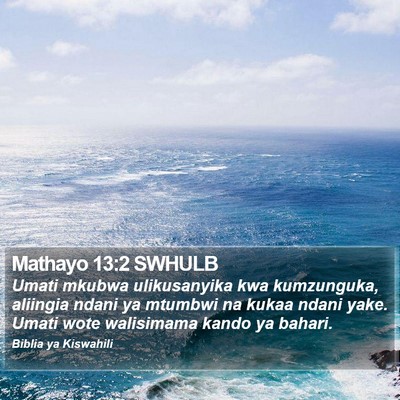 Mathayo 13:2 SWHULB Bible Verse Image