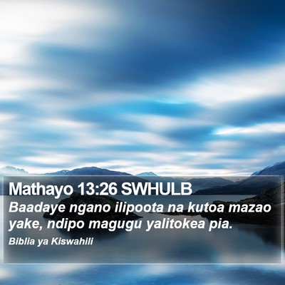 Mathayo 13:26 SWHULB Bible Verse Image