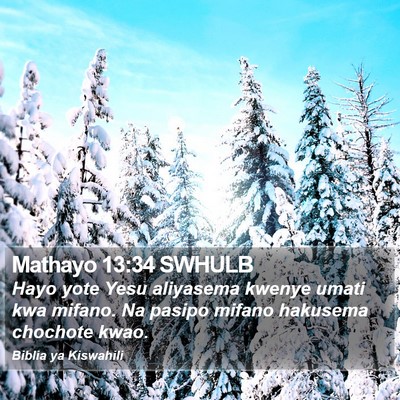 Mathayo 13:34 SWHULB Bible Verse Image