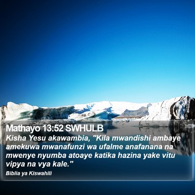 Mathayo 13:52 SWHULB Bible Verse Image