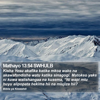 Mathayo 13:54 SWHULB Bible Verse Image