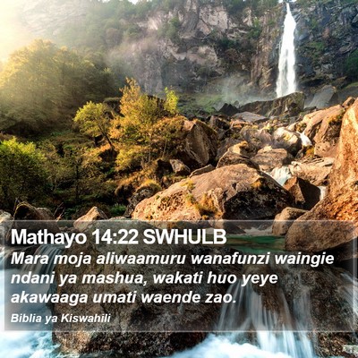 Mathayo 14:22 SWHULB Bible Verse Image