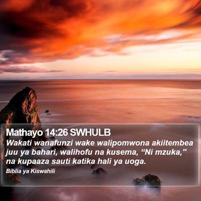 Mathayo 14:26 SWHULB Bible Verse Image