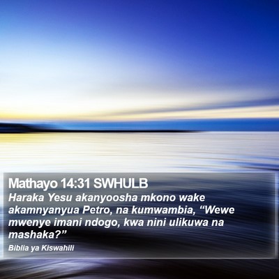 Mathayo 14:31 SWHULB Bible Verse Image
