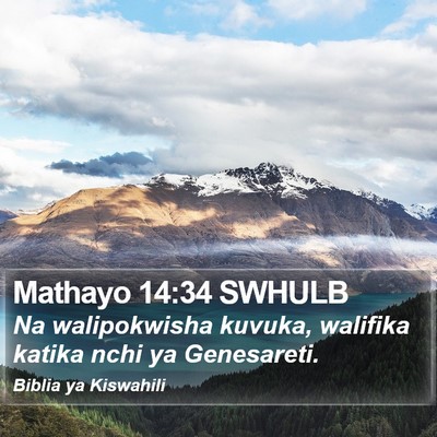Mathayo 14:34 SWHULB Bible Verse Image