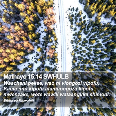 Mathayo 15:14 SWHULB Bible Verse Image