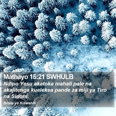 Mathayo 15:21 SWHULB Bible Verse Image
