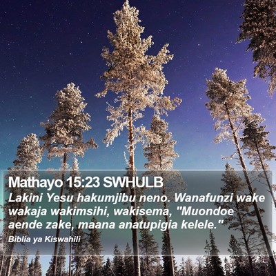 Mathayo 15:23 SWHULB Bible Verse Image