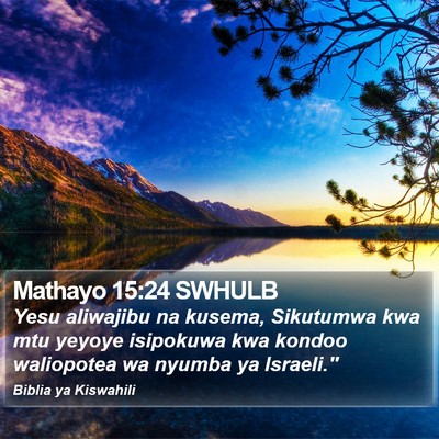 Mathayo 15:24 SWHULB Bible Verse Image