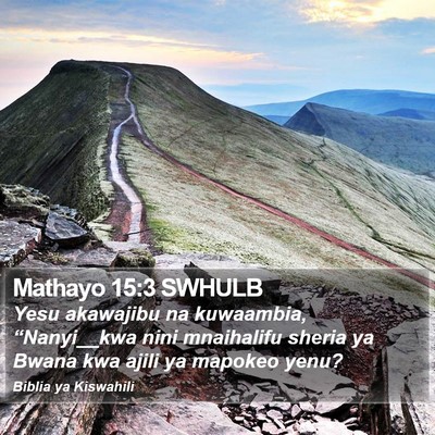 Mathayo 15:3 SWHULB Bible Verse Image