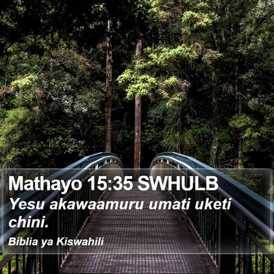 Mathayo 15:35 SWHULB Bible Verse Image
