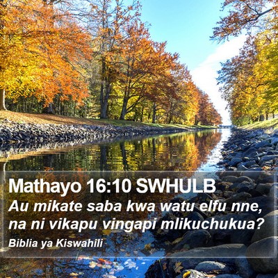 Mathayo 16:10 SWHULB Bible Verse Image