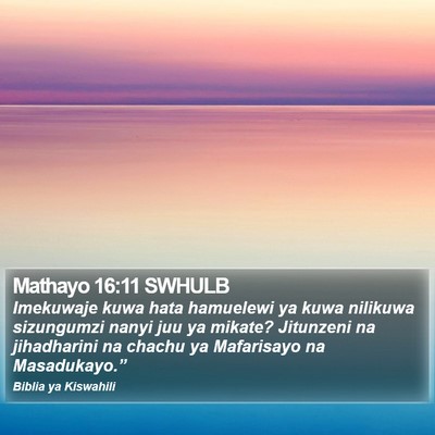 Mathayo 16:11 SWHULB Bible Verse Image