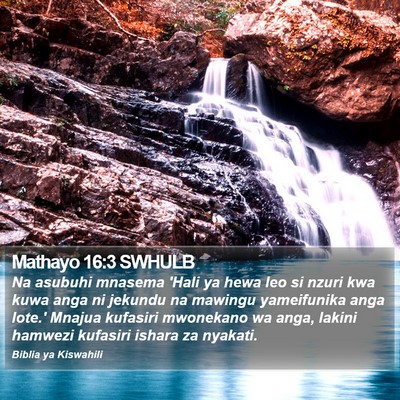 Mathayo 16:3 SWHULB Bible Verse Image