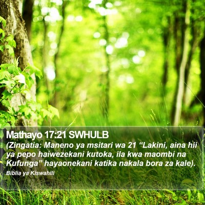 Mathayo 17:21 SWHULB Bible Verse Image