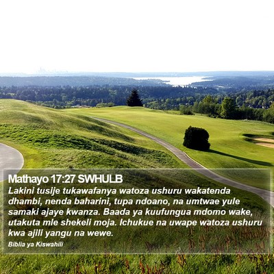 Mathayo 17:27 SWHULB Bible Verse Image