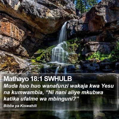 Mathayo 18:1 SWHULB Bible Verse Image