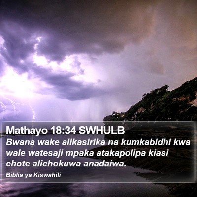 Mathayo 18:34 SWHULB Bible Verse Image