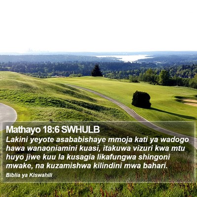 Mathayo 18:6 SWHULB Bible Verse Image