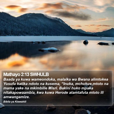 Mathayo 2:13 SWHULB Bible Verse Image